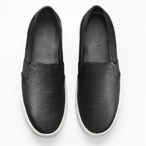 Vince women’s Black Perforated Slip-On Loafers Women main image 2